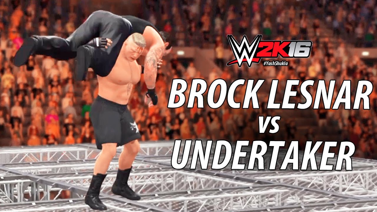 WWE 2K16 — Брок Леснар против Гробовщика | Геймплей матча «Ад в клетке»