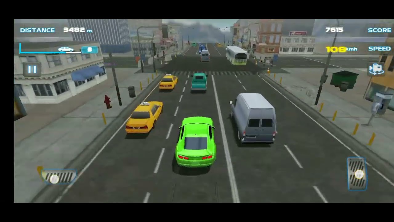 Green car racing game faster speed in crash 😮 