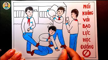 Tranh áp phích - vẽ tranh phòng chống bạo lực học đường | mĩ thuật lớp 8 bài 14 | tranh cổ động