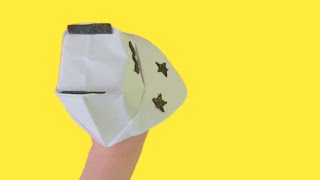 قبعة اوريغامي  مطوية بالورق/ملابس اوريغامي/how  to make  a paper origami  cap