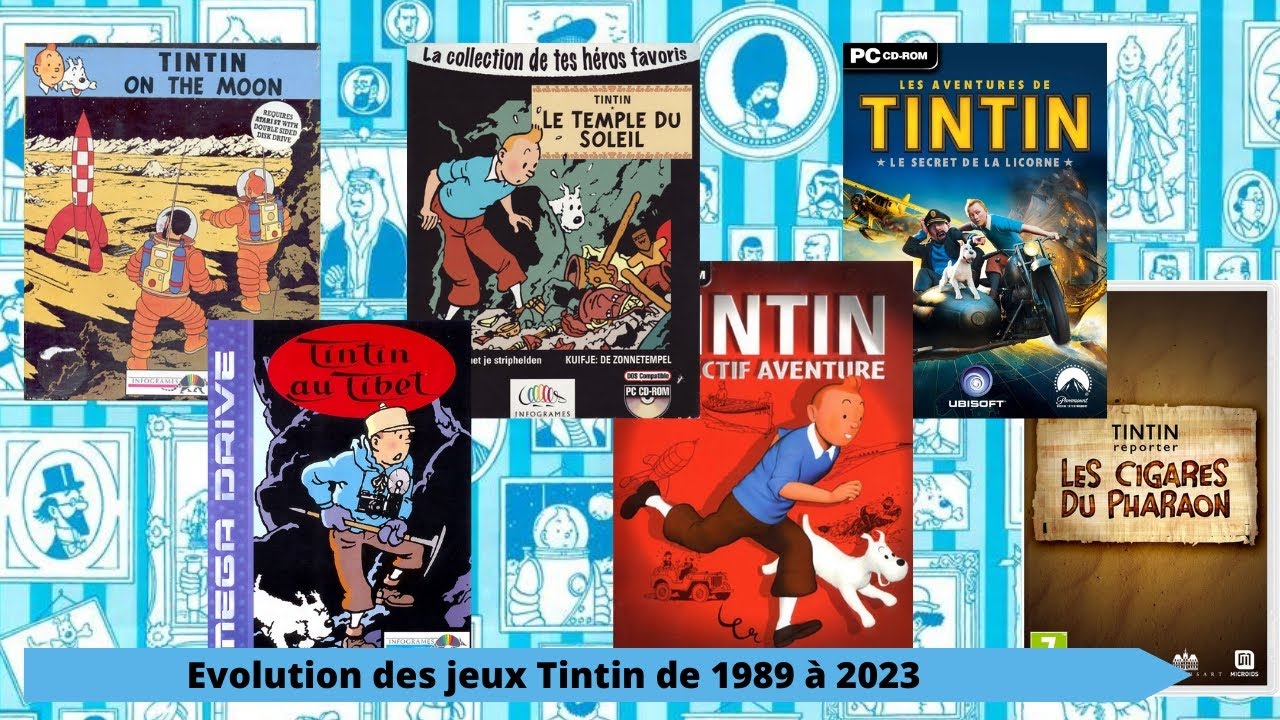 Évolution des jeux Tintin à travers le temps - YouTube