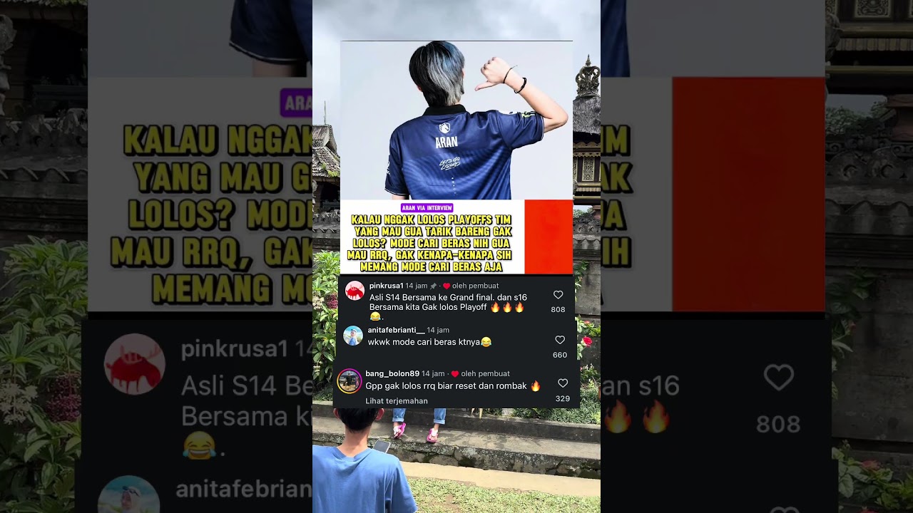 ARAN PILIH RRQ TIM YANG PENGEN GA LOLOS PLAY OFF