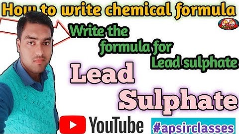 How to write the formula for Lead sulphate//(PbSO4)//By--apsirclasses/
