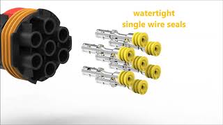 Watertight 7P 12V socket   ISO 1724   B8