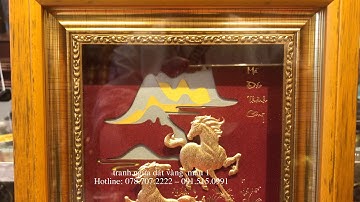 Tranh Ngựa Dát Vàng 24k Mẫu 01 - Mỹ nghệ Phúc Tường