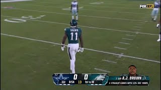 AJ Brown & DeVonta Smith vs DaRon Bland & Stephon Gilmore (2023 wk 9) | WR vs CB Matchup