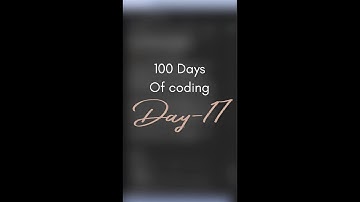 Day 17 of 100 days coding #100daysofcodexnst  #nstcodingsprint
