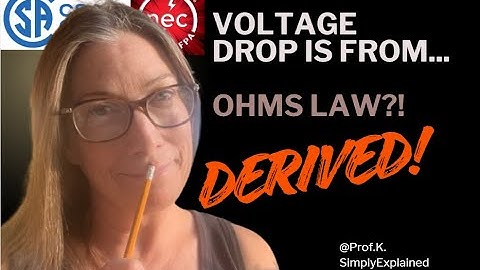 Voltage Drop Formula comes from Ohms Law! CEC Table D3 & NEC Table 8 Explained Clearly