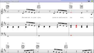 I'll Stand by You by The Pretenders - Piano Sheet Music:Teaser