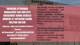 Video Presentation Draft Proposal Project Management (BUS4277)