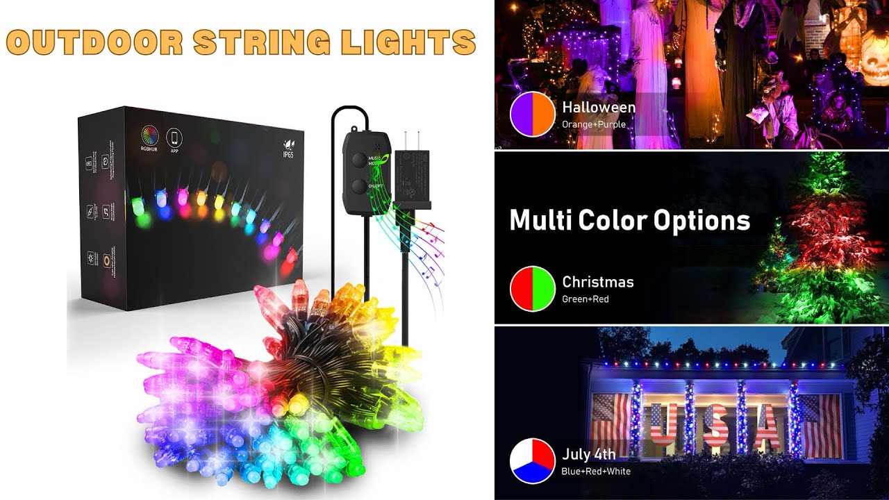 Turn your home into a Holiday wonderland! Light up the festive mood with outdoor string lights