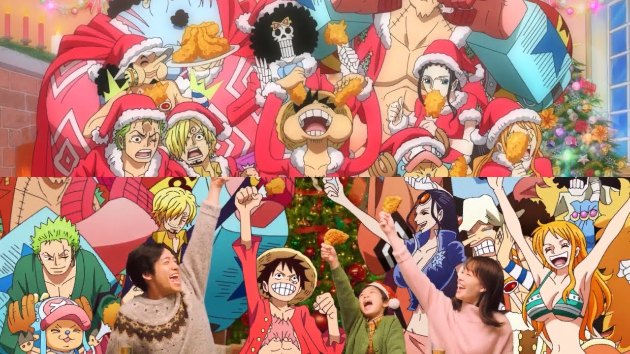 One Piece & MOS Burger Christmas Moss Chicken Pack Japanese TV