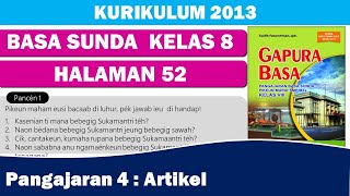 BASA SUNDA KELAS 8 HALAMAN 52 GAPURA BASA
