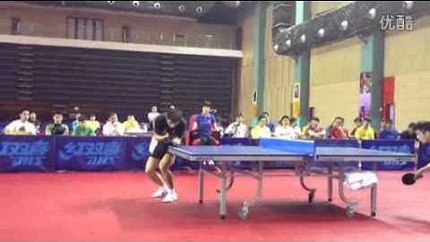 Zhang Jike vs Fan Zhendong last few points of the first set