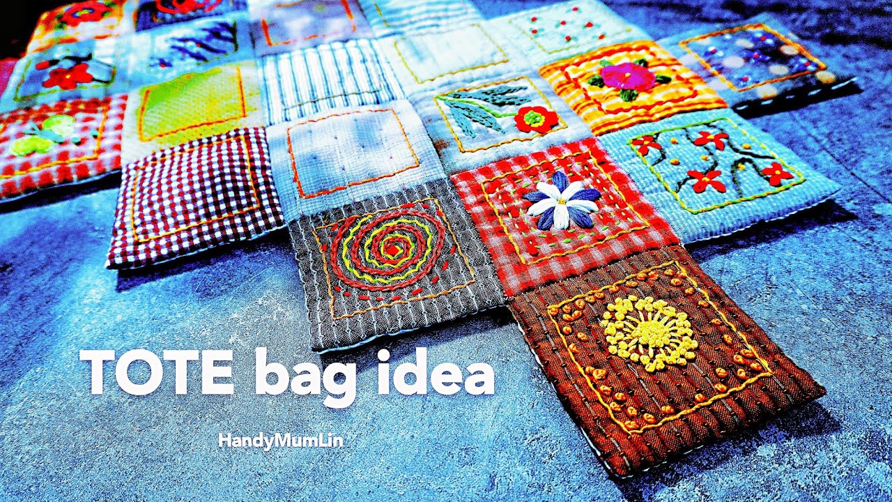 💎Turning 25 Pieces of Square Fabric into a Tote Bag #HandyMum