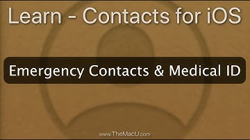 How to add Emergency contact & Medical ID information with the iPhone Contacts App!