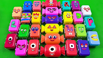 Numberblocks 🏳️‍🌈 Hidden Slime Opening Alphablocks Clay with Mini Suitcase, Candy Colorful! ASMR 💖