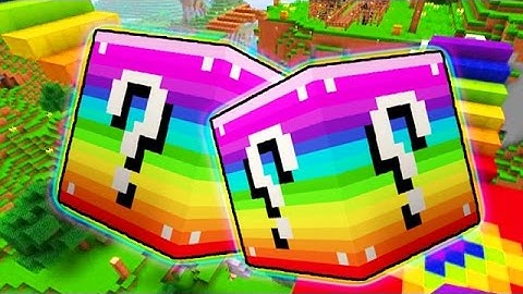 LUCKY RAINBOW BLOCKS DROPPER MOD CHALLENGE - MINECRAFT MODDED MINI-GAME!