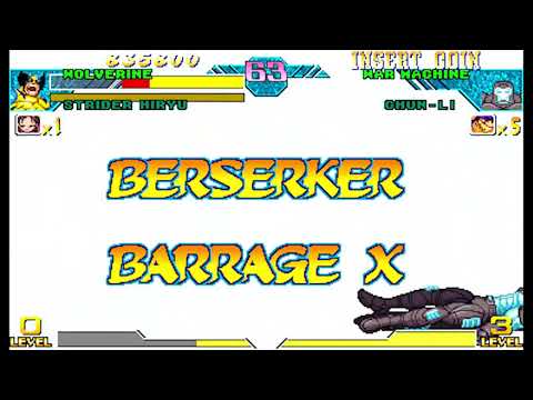 Marvel vs Capcom 1 ( Arcade ) - Strider Hiryu / Wolverine Playthrough ( May 21, 2024 )