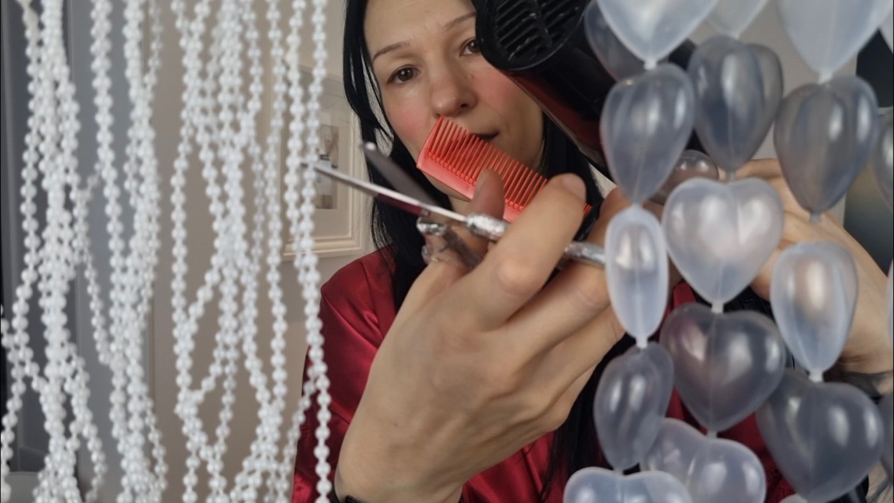 your hair is pearls & soft plastic hearts asmr