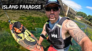 KAYAK Adventure BRITISH ISLAND PARADISE!  How not to fish with Matt
