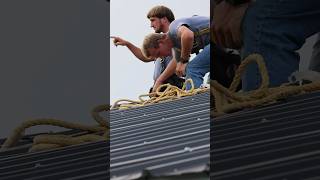 Roofers Replace 10000 Square Feet Of Leaking Roof With Master Rib Metal Panels