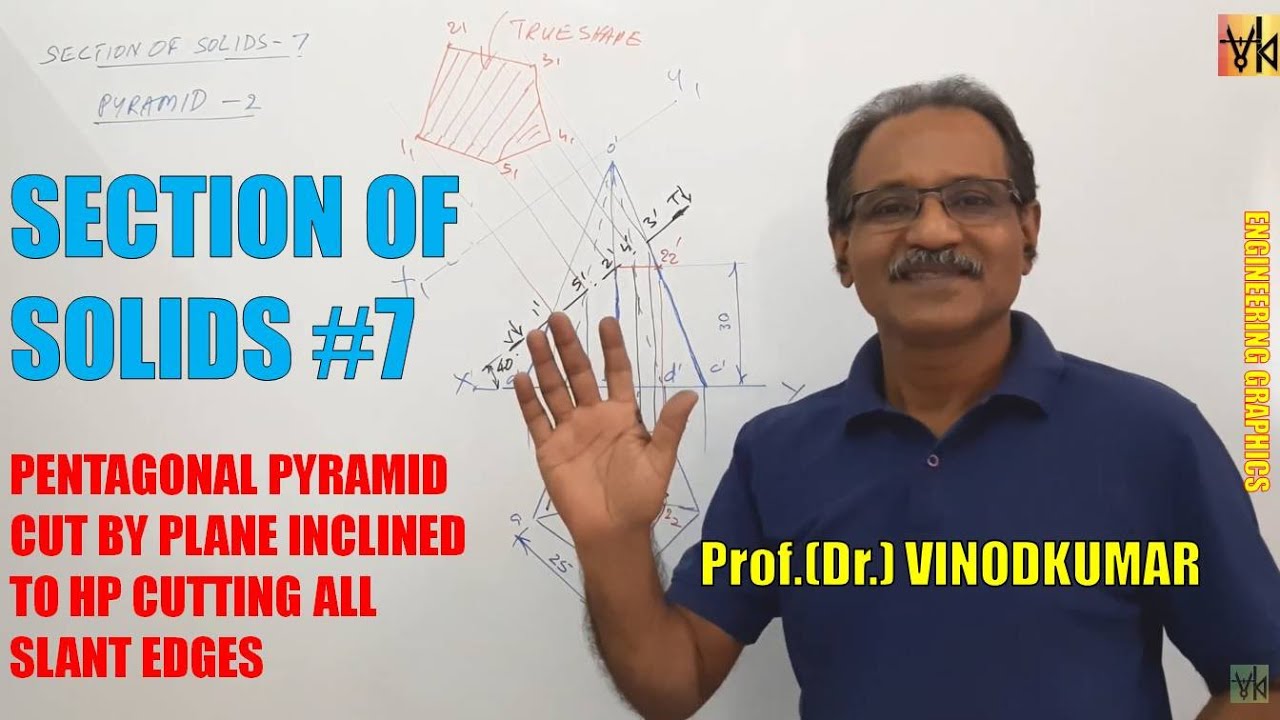 Section of Solids -7, Pyramids -2 by Prof. Vinodkumar - YouTube