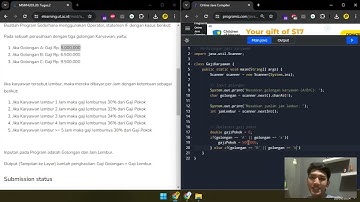 Tugas 2 - Algoritma dan Pemrograman - Program Java Perhitungan Gaji Karyawan - Khafid Ilham