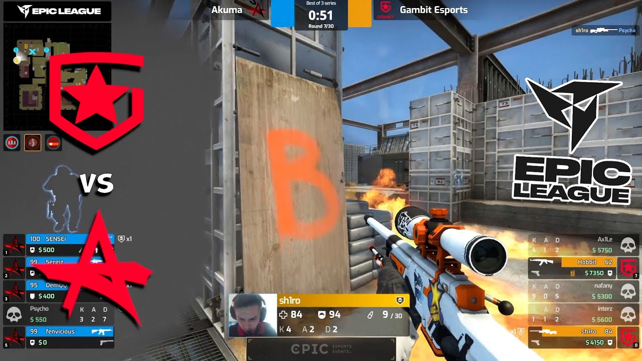 Gambit vs Akuma - EPIC League CIS 2021 - ЛУЧШИЕ МОМЕНТЫ | CSGO