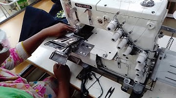 Waist band join by kansai machine using folder