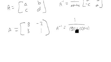 Find inverse of a 2x2 matrix using the formula