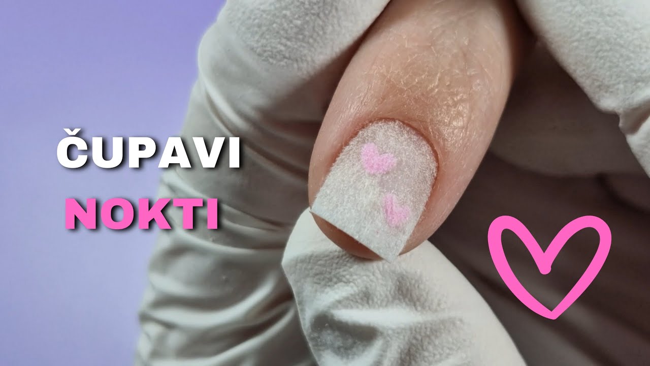 Nokti Valentine's Day / flaster gel i dizajn čupavi nokti 🩷🩷