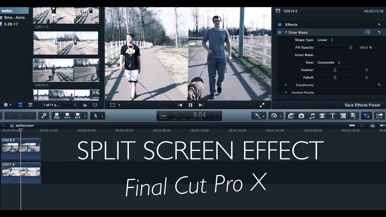 free split screen video for final cut pro x