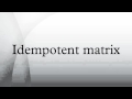 Idempotent Matrix in Algebra 🧮