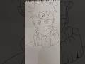 Naruto Line Art | Pencil Sketch Drawing ✍️ | Anime Fanart #drawing #naruto #youtubeshorts #ytshorts
