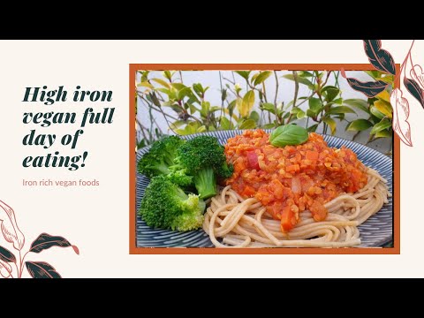 HIGH IRON VEGAN FULL DAY OF EATING // IRON RICH VEGAN FOODS