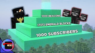 I Used 1,000 BEACONS for this MEGA Beacon in Minecraft Survival!