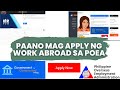 Paano mag apply ng work paabroad sa poea