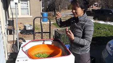 Real Life on the Farm: New Salad Spinner from a Converted Washing Machine!