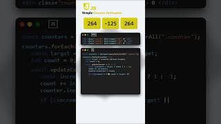 Counter Animation in JavaScript: Smooth Increment and Decrement #js #coding