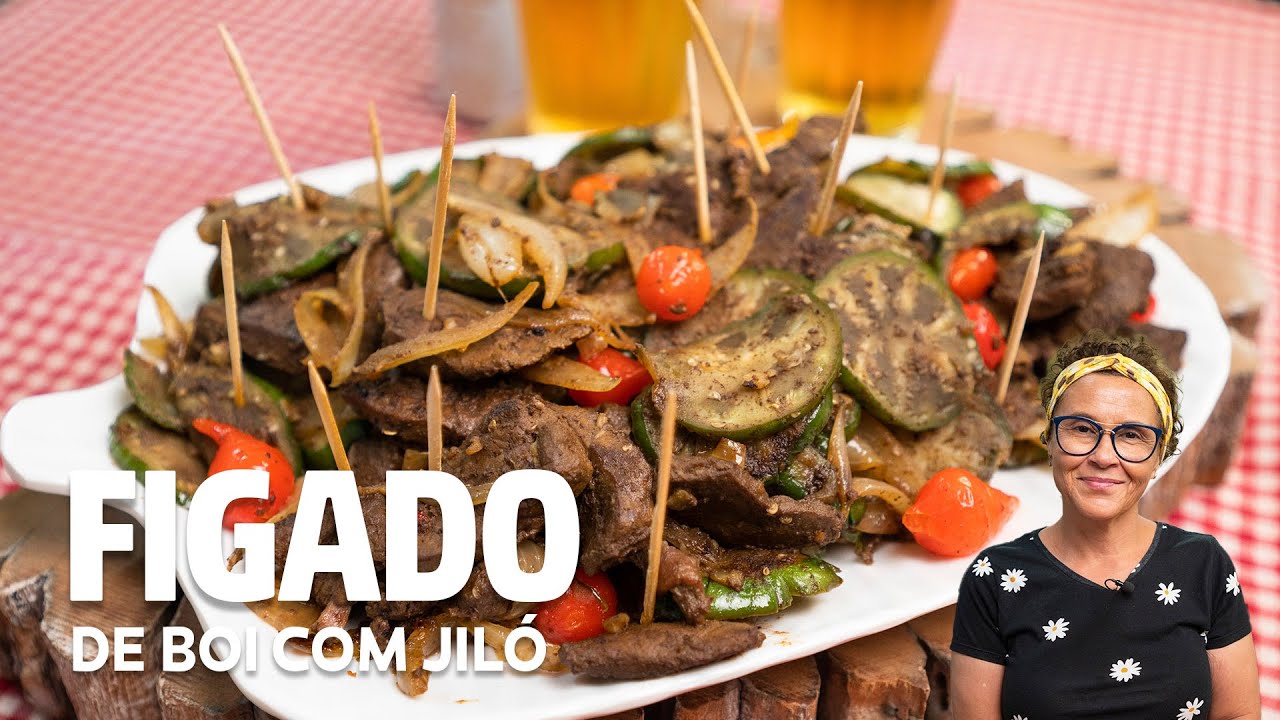 Fígado acebolado com jiló - Receita Petitchef