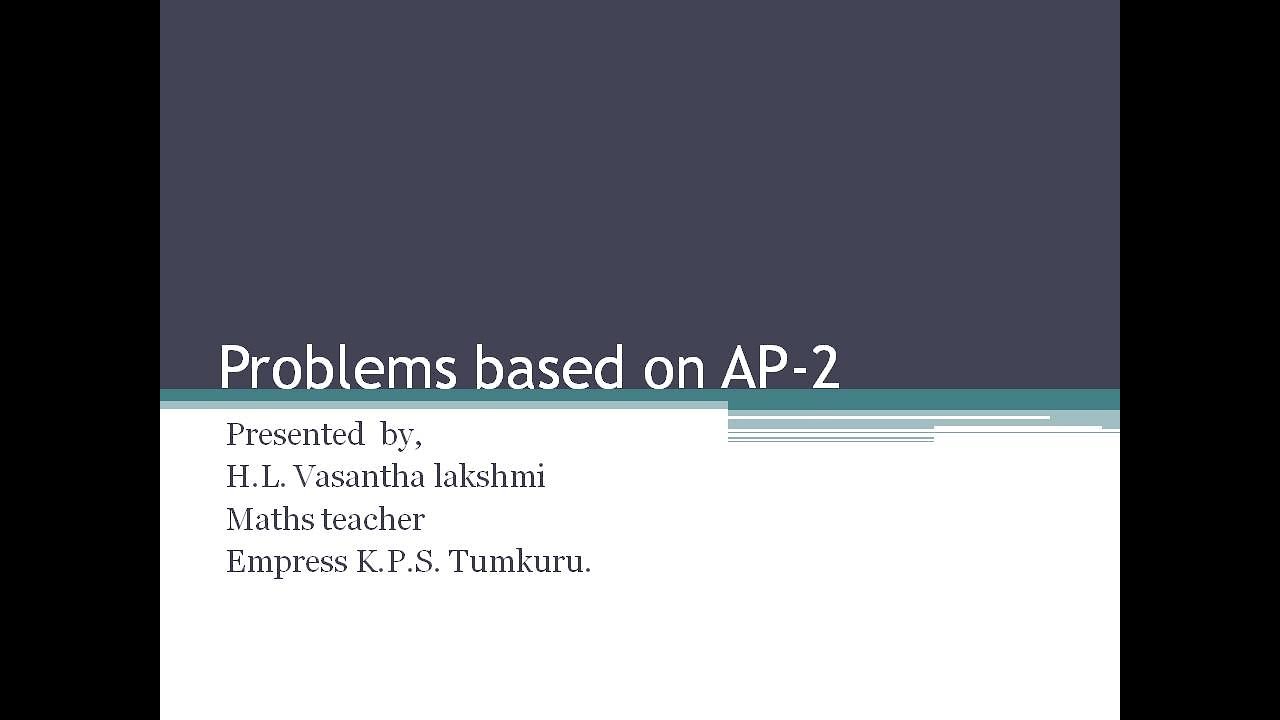 problems Based on terms Arithmetic progression - part 2 - YouTube