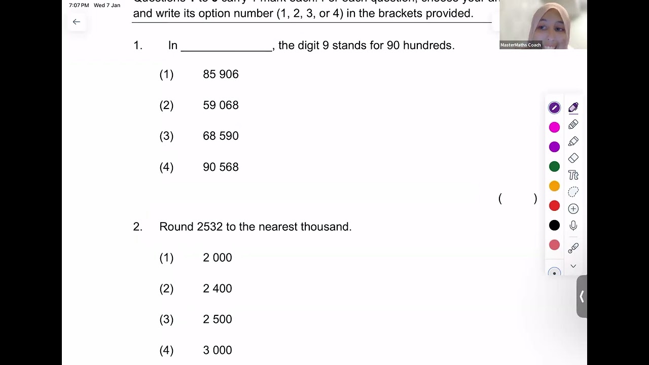 Jan 07   AY2026, P4 Math, Wednesday, 7 00PM to 8 30PM, Virtual