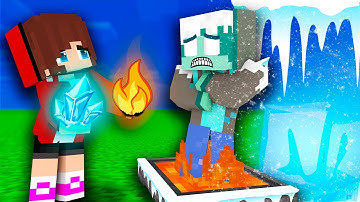 JJ girl Morph into Elemental SUPERHERO - Maizen Minecraft Animation