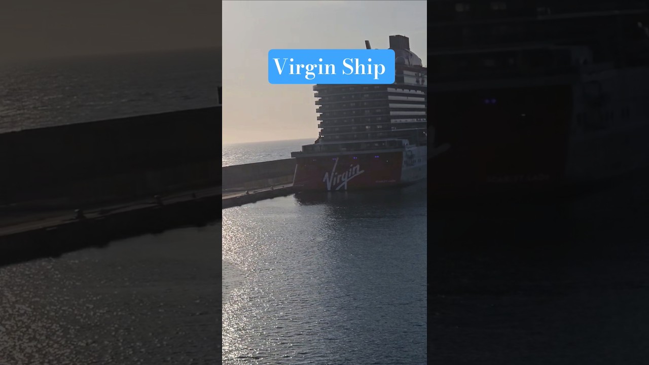 Virgin and MSC EXPLORA Together at portbof Italy civitavecchia 