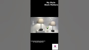 Touch Control Table Lamp Set of 2  Small Bedside Lamp. #touchlampusb #bedsidelamp#shorts