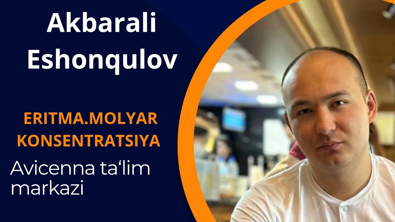 Eritma.Molyar konsentratsiya.by Akbarali Eshonqulov