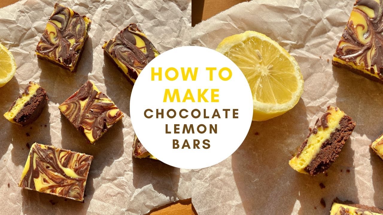 how to make marbled chocolate lemon bars - easy summer dessert recipe!