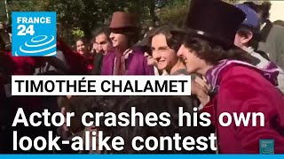 Actor Timothée Chalamet crashes his own look-alike contest • FRANCE 24 English