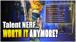 Was this a NERF or FIX??? DETERMINED Sniper Talent in The Division 2